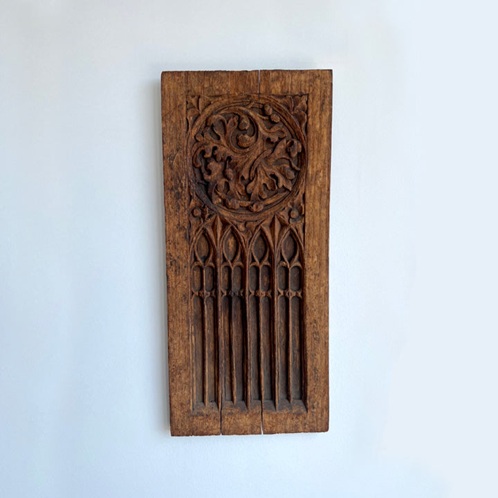 JACOBEAN CARVED OAK PANEL