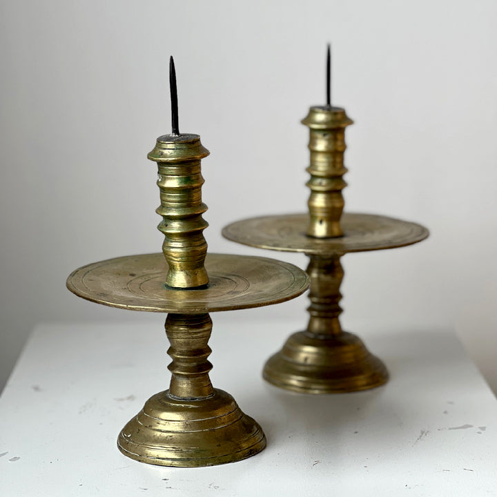 Dutch Colonial Pricket Candlesticks (pair)